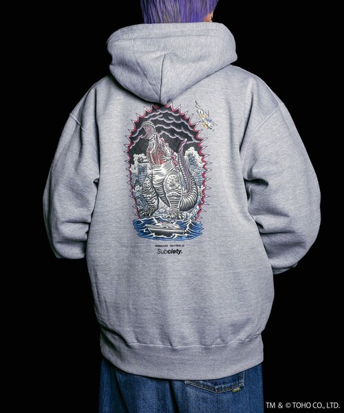 Subciety(サブサエティ)の「SHIN GODZILLA 2016 hoodie(ベスト・メンズ・グレー/ブラック・MEDIUM/LARGE/X-LARGE)」の8枚目の写真