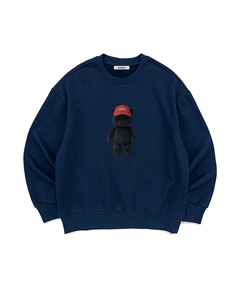 COSO（コソ）の「CC ブラックキャットキャップグラフィック スウェット (2 COLORS)（スウェット・レディース・ライトグレー/ネイビー・1/2）」の2枚目の写真