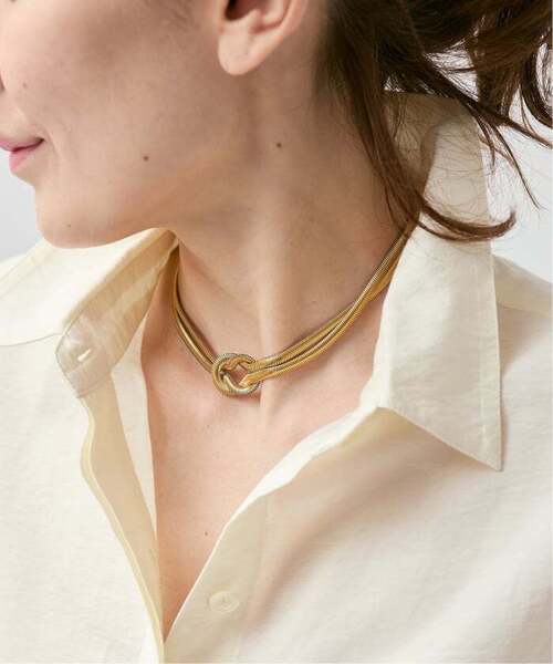 MERAKI(メラキ)の「MERAKI メラキ Knot Braid ネックレス 3061562018(ネックレス・レディース・ゴールド・FREE)」の1枚目の写真