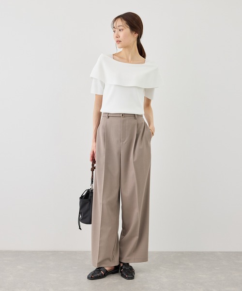 ROPE' PICNIC(ロペピクニック)の「カナパ ベルト付きワイドパンツ/セットアップ対応・UV・抗菌防臭・接触冷感(その他パンツ・レディース・ダークブラウン/ベージュ系その他2/グレー/ネイビー/グリーン系その他/ベージュ・X-SMALL/XL/L/M/S)」の20枚目の写真