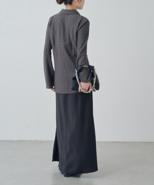 Lui's（ルイス）の「ポコポコレースシアーシャツ（シャツ/ブラウス・レディース・ブラック/チャコールグレー/オフホワイト・FREE）」の9枚目の写真