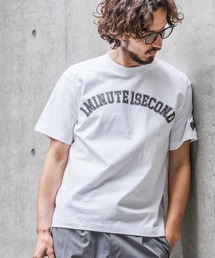 1minute 1second（ワンミニットワンセカンド）の「mt10281-print & metal stone cut&sewn (USA cotton) カットソー(1M26N270)（Tシャツ/カットソー）」