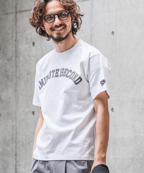 1minute 1second(ワンミニットワンセカンド)の「mt10281-print & metal stone cut&sewn (USA cotton) カットソー(1M26N270)(Tシャツ/カットソー・メンズ・ネイビー/ホワイト/ブラック・XL/L/M/S)」の8枚目の写真