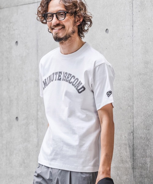 1minute 1second(ワンミニットワンセカンド)の「mt10281-print & metal stone cut&sewn (USA cotton) カットソー(1M26N270)(Tシャツ/カットソー・メンズ・ネイビー/ホワイト/ブラック・XL/L/M/S)」の9枚目の写真