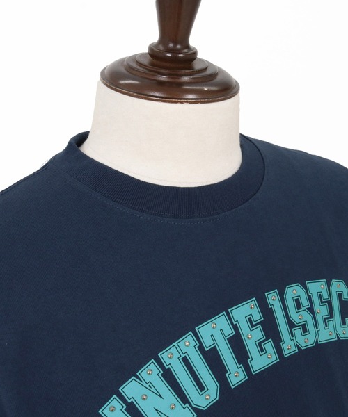 1minute 1second(ワンミニットワンセカンド)の「mt10281-print & metal stone cut&sewn (USA cotton) カットソー(1M26N270)(Tシャツ/カットソー・メンズ・ネイビー/ホワイト/ブラック・XL/L/M/S)」の20枚目の写真