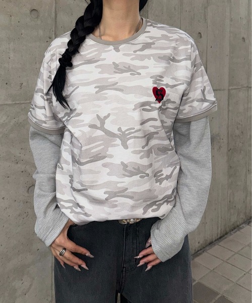 セール】迷彩ロゴリンガーTEE（Tシャツ/カットソー）｜sedacle