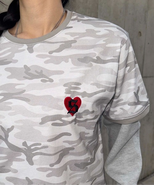 sedacle(セダクル)の「迷彩ロゴリンガーTEE(Tシャツ/カットソー・レディース・ブラック/オフホワイト/ピンク・LARGE/MEDIUM/SMALL)」の6枚目の写真