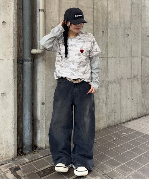 sedacle(セダクル)の「迷彩ロゴリンガーTEE(Tシャツ/カットソー・レディース・ブラック/オフホワイト/ピンク・LARGE/MEDIUM/SMALL)」の11枚目の写真