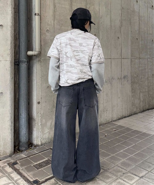 sedacle(セダクル)の「迷彩ロゴリンガーTEE(Tシャツ/カットソー・レディース・ブラック/オフホワイト/ピンク・LARGE/MEDIUM/SMALL)」の13枚目の写真