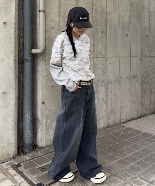 sedacle(セダクル)の「迷彩ロゴリンガーTEE(Tシャツ/カットソー・レディース・ブラック/オフホワイト/ピンク・LARGE/MEDIUM/SMALL)」の14枚目の写真