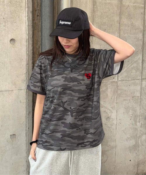 sedacle(セダクル)の「迷彩ロゴリンガーTEE(Tシャツ/カットソー・レディース・ブラック/オフホワイト/ピンク・LARGE/MEDIUM/SMALL)」の17枚目の写真