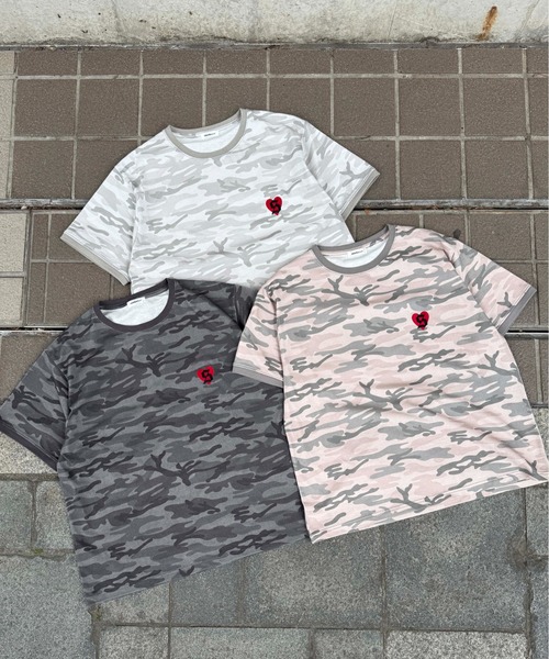 sedacle(セダクル)の「迷彩ロゴリンガーTEE(Tシャツ/カットソー・レディース・ブラック/オフホワイト/ピンク・LARGE/MEDIUM/SMALL)」の4枚目の写真