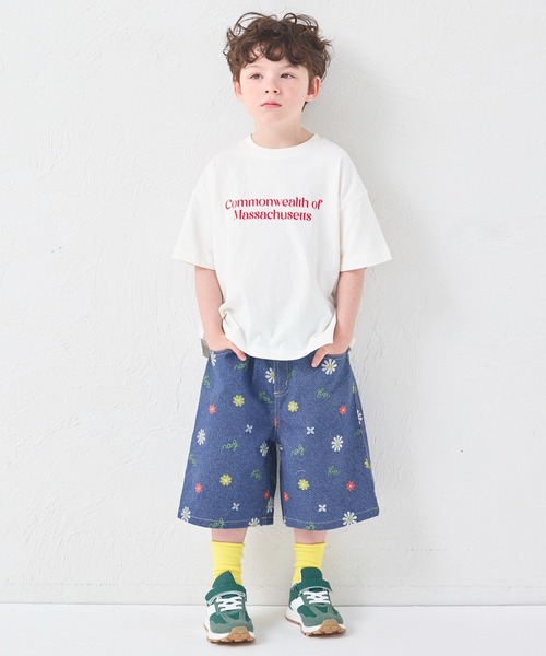 pairmanon（ペアマノン）の「【リンクコーデ】ユニセックス 総柄 デニムハーフパンツ（デニムパンツ・キッズ・インディゴブルー・90/100/110/130/150/140/120）」の3枚目の写真