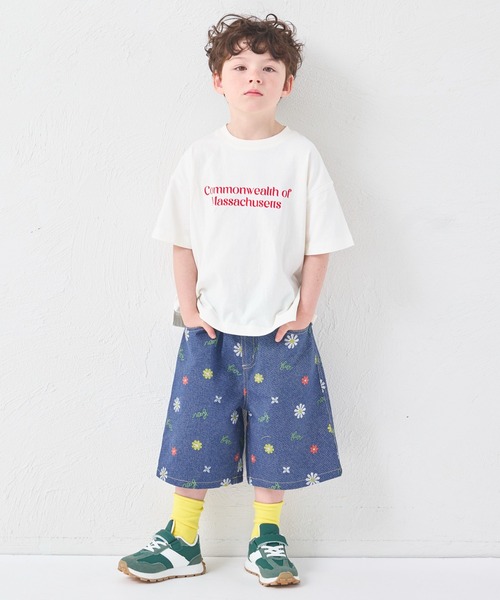 pairmanon（ペアマノン）の「【リンクコーデ】ユニセックス 総柄 デニムハーフパンツ（デニムパンツ・キッズ・インディゴブルー・90/100/110/130/150/140/120）」の4枚目の写真