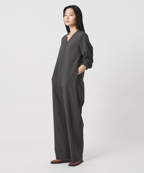MARW UNITED ARROWS＞フロントジップ Vネック オールインワン（つなぎ