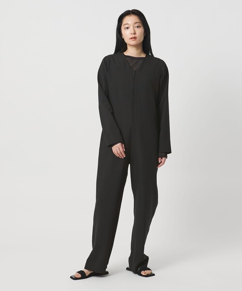 MARW UNITED ARROWS＞フロントジップ Vネック オールインワン（つなぎ