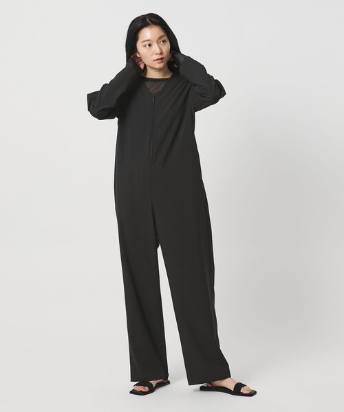 MARW UNITED ARROWS(マルゥ ユナイテッドアローズ)の「<MARW UNITED ARROWS>フロントジップ Vネック オールインワン(つなぎ/オールインワン・レディース・ブラック/ダークグレー・36/38)」の5枚目の写真