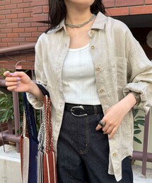 LINEN100 2WAYカシュクールシャツ