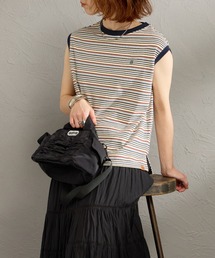[UNIVERSAL OVERALL/ユニバーサルオーバーオール] 別注 ワンポイントロゴ刺繍 ノースリーブカットソー