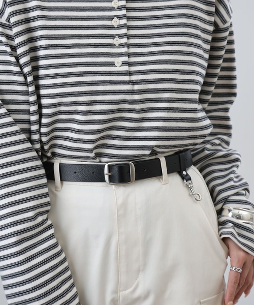 COLONY 2139（コロニートゥーワンスリーナイン）の「キーリング付きスクエアバックルベルト（ベルト・レディース・ブラック・FREE）」の5枚目の写真