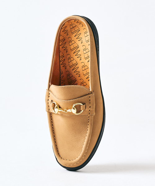 MANEBU（マネブ）の「MANEBU / マネブ 417別注 BITCH SLIPPER NUBUCK（スニーカー・メンズ・ベージュ/ブラック・41/40/43/42）」の2枚目の写真