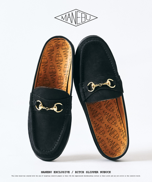 MANEBU(マネブ)の「MANEBU / マネブ 417別注 BITCH SLIPPER NUBUCK(スニーカー・メンズ・ベージュ/ブラック・41/40/43/42)」の15枚目の写真