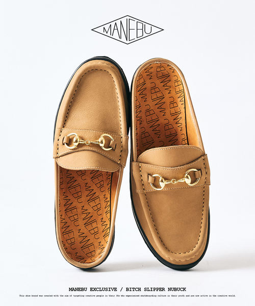 MANEBU(マネブ)の「MANEBU / マネブ 417別注 BITCH SLIPPER NUBUCK(スニーカー・メンズ・ベージュ/ブラック・41/40/43/42)」の16枚目の写真