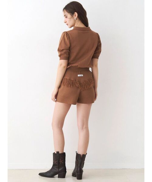 CALNAMUR(カルナムール)の「ウエスタンディティールニットトップス(ニット/セーター・レディース・ブラウン/チャコールグレー/ブルー・FREE)」の12枚目の写真