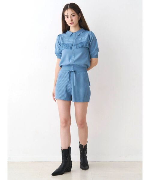 CALNAMUR(カルナムール)の「ウエスタンディティールニットトップス(ニット/セーター・レディース・ブラウン/チャコールグレー/ブルー・FREE)」の16枚目の写真