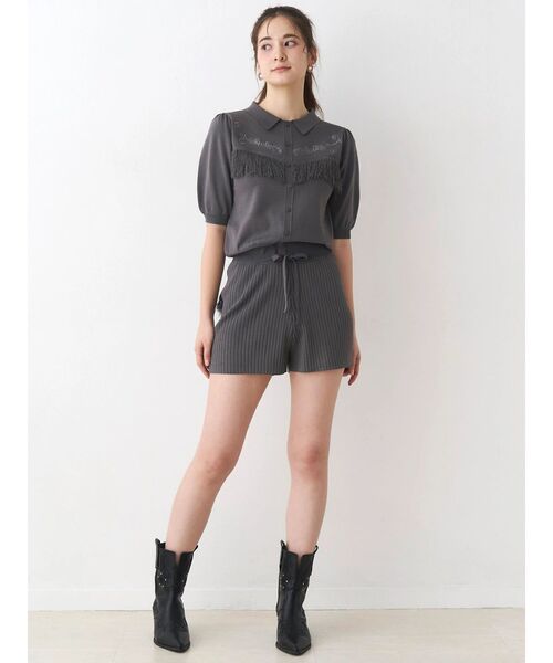 CALNAMUR(カルナムール)の「ウエスタンディティールニットトップス(ニット/セーター・レディース・ブラウン/チャコールグレー/ブルー・FREE)」の22枚目の写真