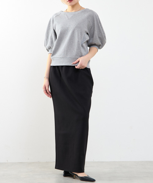 SOFFITTO（ソフィット）の「袖ボリュームスウェット（スウェット・レディース・ブラック/オフホワイト/トップグレー・FREE）」の6枚目の写真