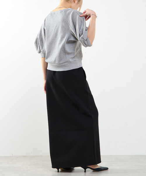 SOFFITTO（ソフィット）の「袖ボリュームスウェット（スウェット・レディース・ブラック/オフホワイト/トップグレー・FREE）」の8枚目の写真