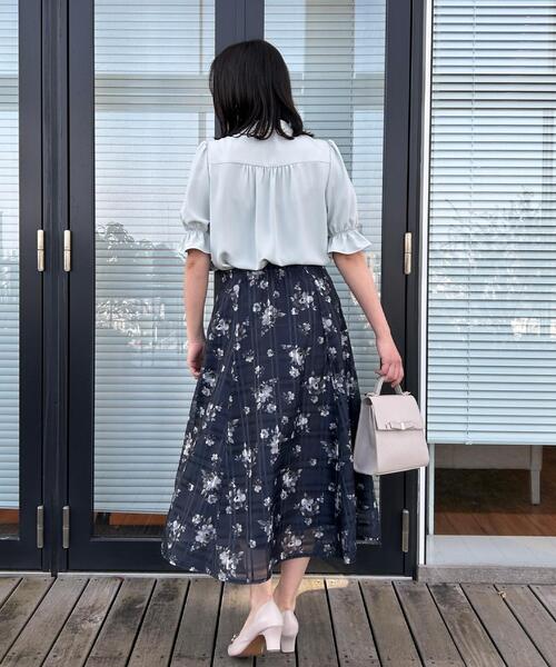 couture brooch(クチュールブローチ)の「【通勤・洗える】配色ダブルカラー ブラウス(シャツ/ブラウス・レディース・グリーン系/ダークグレー/ネイビー・36/38/40/42)」の14枚目の写真