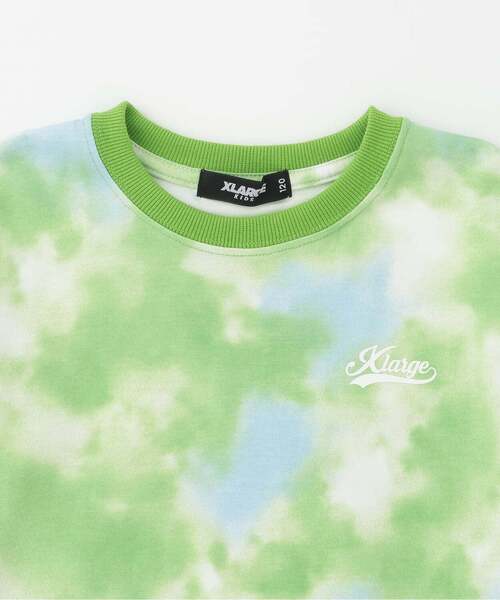 XLARGE KIDS（エクストララージキッズ）の「【人気商品再入荷】【直営店で取り扱い無し】タイダイプリント半袖Tシャツ（Tシャツ/カットソー・キッズ・グリーン/ブルー・90cm/130cm/110cm/120cm/140cm）」の4枚目の写真