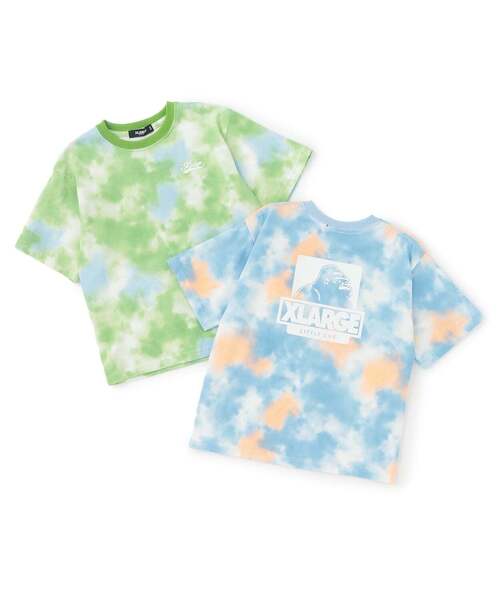 XLARGE KIDS（エクストララージキッズ）の「【人気商品再入荷】【直営店で取り扱い無し】タイダイプリント半袖Tシャツ（Tシャツ/カットソー・キッズ・グリーン/ブルー・90cm/130cm/110cm/120cm/140cm）」の8枚目の写真