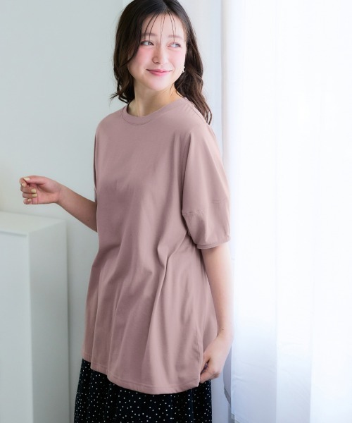 SMILE LAND(スマイルランド)の「<大きいサイズ>【汗染みしにくい】ランタンスリーブチュニック(その他トップス・レディース・オリーブ/ピンク系/ブラック・LL/L/3L/5L/4L)」の3枚目の写真