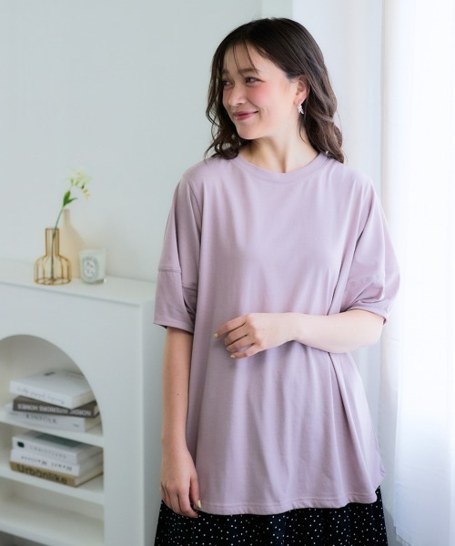 SMILE LAND(スマイルランド)の「<大きいサイズ>【汗染みしにくい】ランタンスリーブチュニック(その他トップス・レディース・オリーブ/ピンク系/ブラック・LL/L/3L/5L/4L)」の11枚目の写真