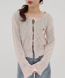 【umm.】シアーメローカーディガン