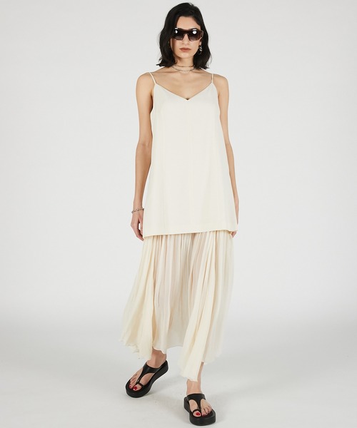 PRANK PROJECT(プランクプロジェクト)の「【2026Summer Pre-Order】コントラストファブリックキャミドレス / Contrast Fabric Cami Dress(ワンピース・レディース・ホワイト/ブラック・36/38)」の8枚目の写真