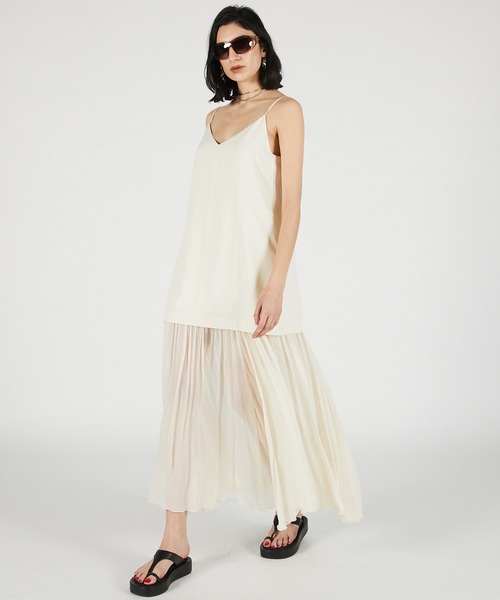 PRANK PROJECT(プランクプロジェクト)の「【2026Summer Pre-Order】コントラストファブリックキャミドレス / Contrast Fabric Cami Dress(ワンピース・レディース・ホワイト/ブラック・36/38)」の9枚目の写真