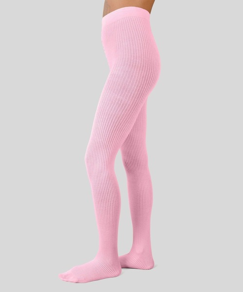 Zoe Ribbed Tights Soft Pink（タイツ/ストッキング）｜SWEDISH