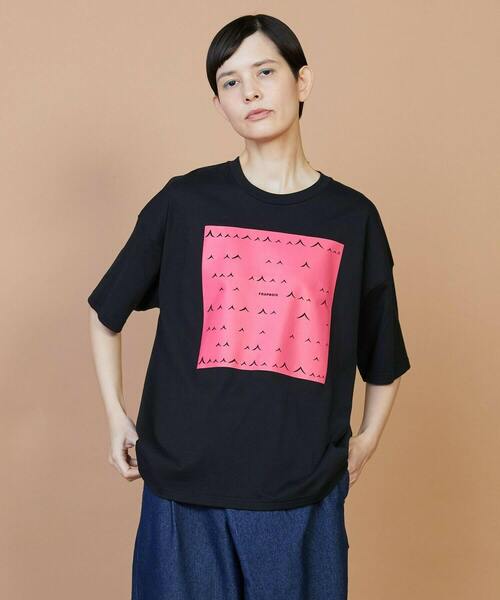 FRAPBOIS（フラボア）の「テイストマリンT（Tシャツ/カットソー・レディース・ブラック/ベージュ/ホワイト・2/1）」の2枚目の写真