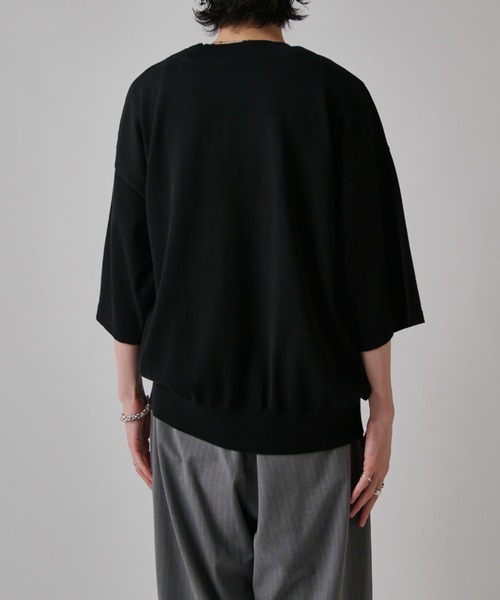 Lui's(ルイス)の「レイヤードヘンリーショートスリーブTシャツ(Tシャツ/カットソー・メンズ・ブラック/ブラウン/ネイビー・S/M)」の9枚目の写真