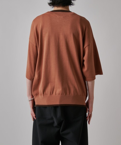 Lui's(ルイス)の「レイヤードヘンリーショートスリーブTシャツ(Tシャツ/カットソー・メンズ・ブラック/ブラウン/ネイビー・S/M)」の16枚目の写真