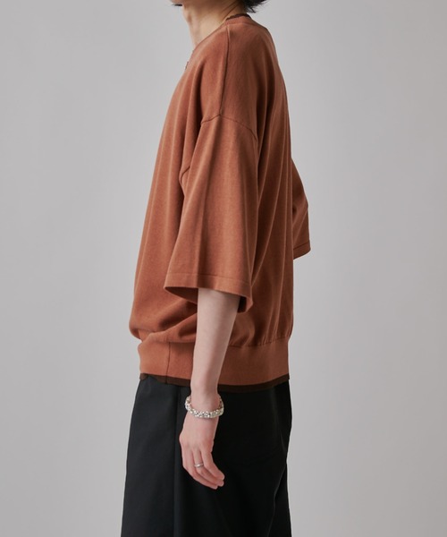 Lui's(ルイス)の「レイヤードヘンリーショートスリーブTシャツ(Tシャツ/カットソー・メンズ・ブラック/ブラウン/ネイビー・S/M)」の15枚目の写真