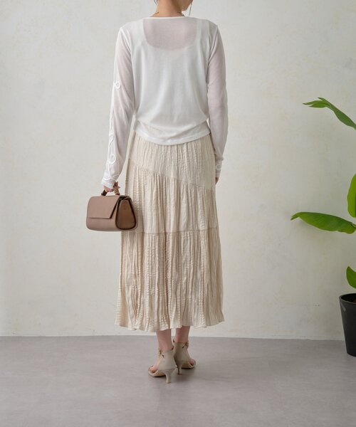 Jena espace merveilleux(ジェナ エスパスメルヴェイユ)の「袖コード刺繍カットソー(Tシャツ/カットソー・レディース・ピンク/ブラック/オフホワイト・FREE)」の21枚目の写真