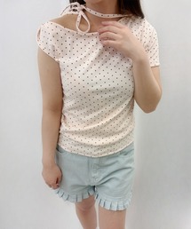 【ZOZOTOWN限定】ドットデザインカットトップス