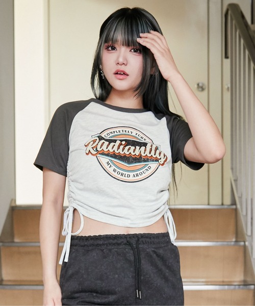 GORGE(ゴージ)の「《サイドドロスト・サガラロゴ刺繍》カットソー/Y2K/春夏/全4色(Tシャツ/カットソー・レディース・オフホワイト/カーキ/ボルドー/チャコール・F)」の21枚目の写真