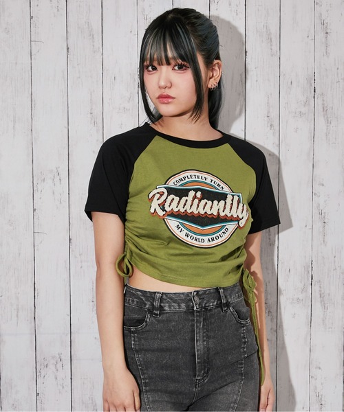 GORGE(ゴージ)の「《サイドドロスト・サガラロゴ刺繍》カットソー/Y2K/春夏/全4色(Tシャツ/カットソー・レディース・オフホワイト/カーキ/ボルドー/チャコール・F)」の15枚目の写真