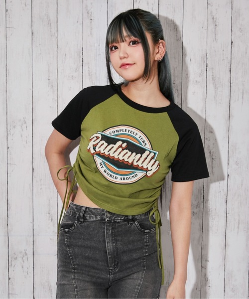 GORGE(ゴージ)の「《サイドドロスト・サガラロゴ刺繍》カットソー/Y2K/春夏/全4色(Tシャツ/カットソー・レディース・オフホワイト/カーキ/ボルドー/チャコール・F)」の14枚目の写真